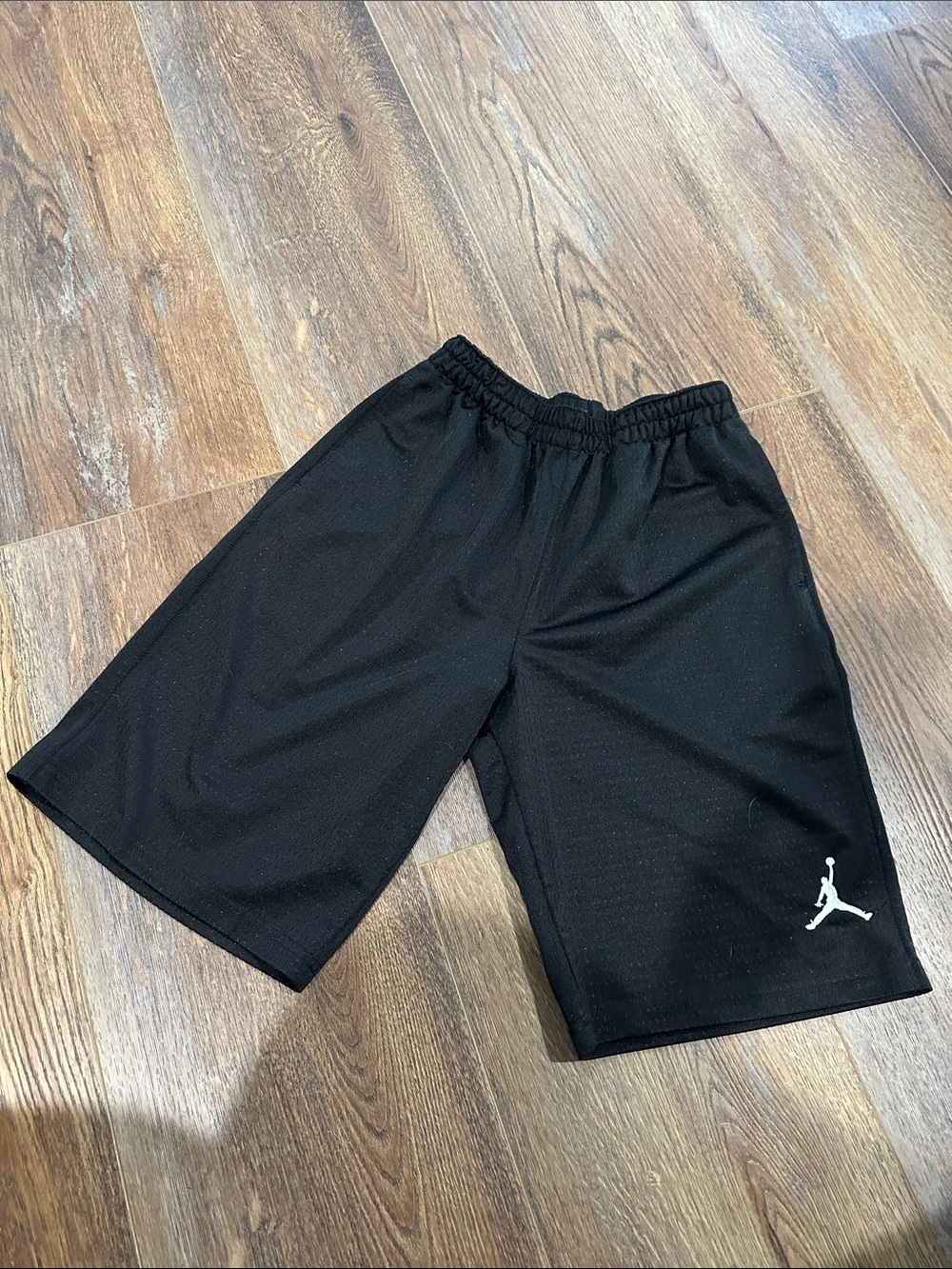 Jordan Black Men's Athletic Shorts with White Jumpman Logo